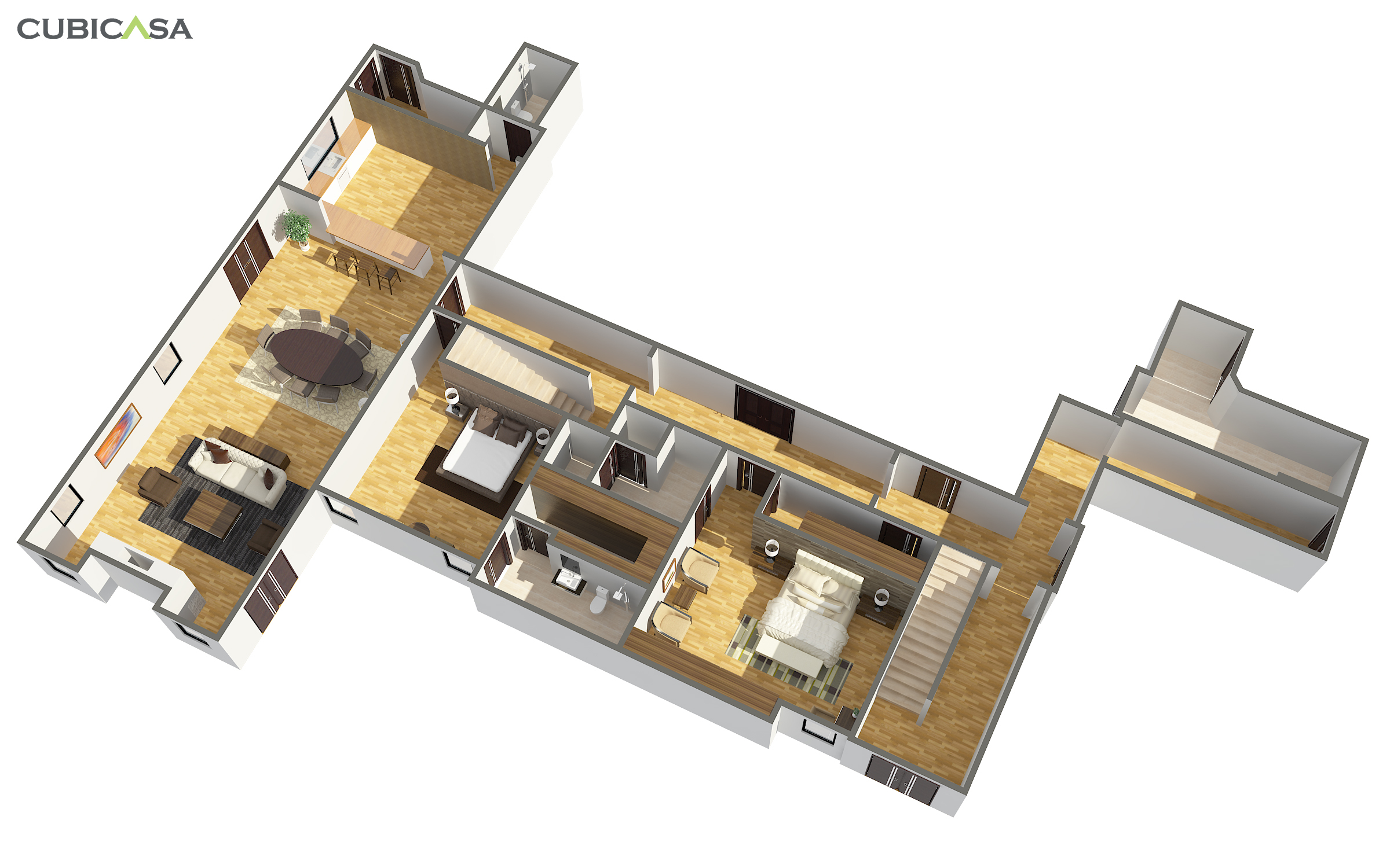 105-Basement-3D Premium-Furnished-Perspective-We Get Around CubiCasa Luxury+Residential+Real+Estate+Example.jpg