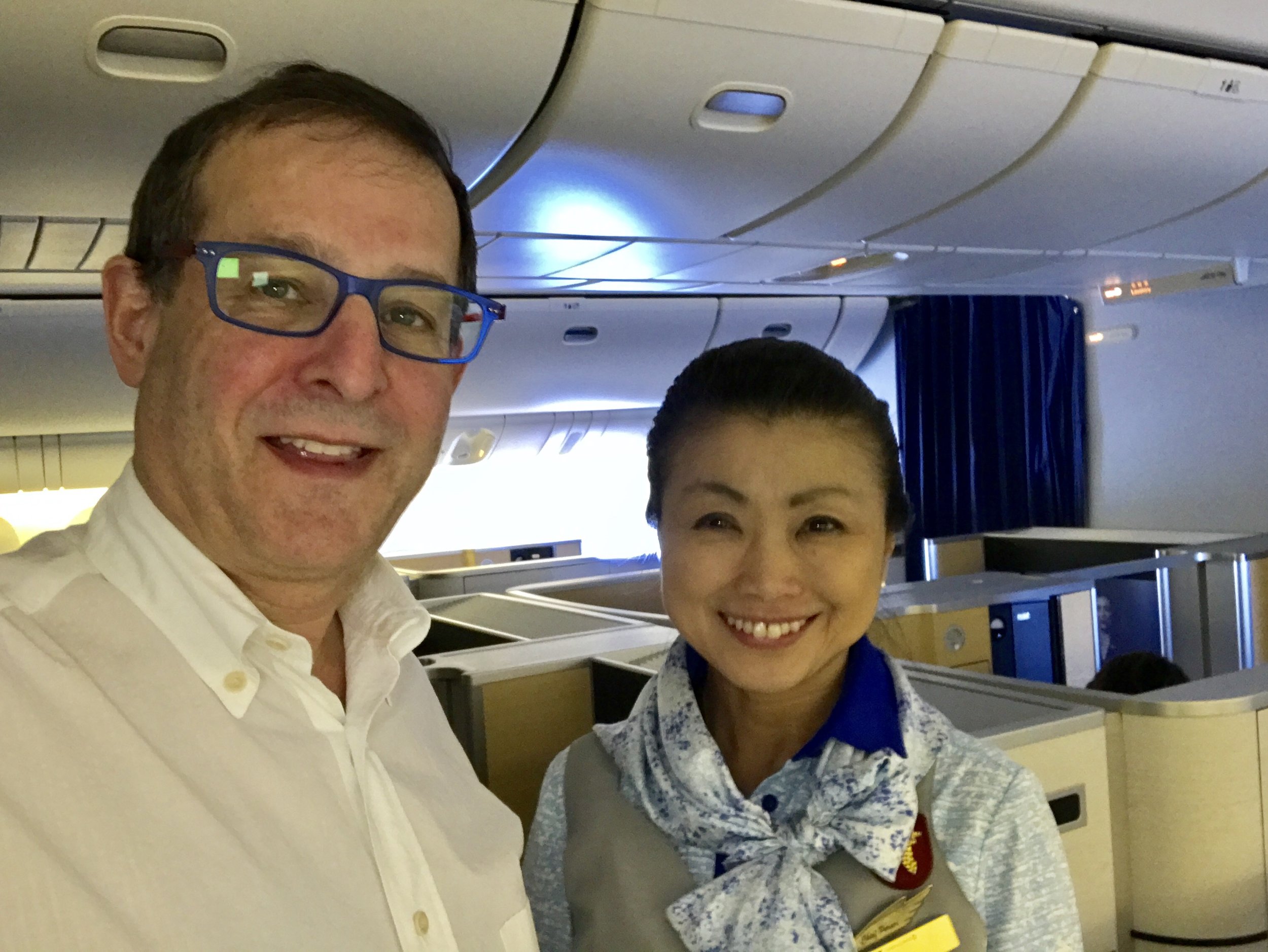 We Get Around Founder Dan Smigrod and ANA Chief Purser Ms. Y. Sugi