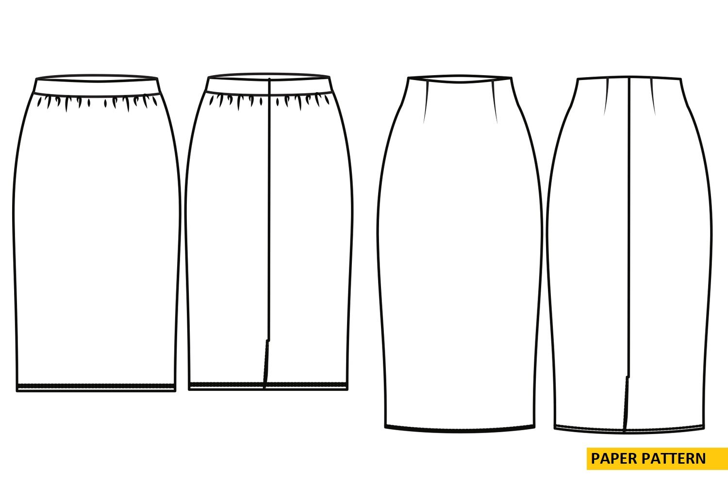 Slit Skirt & Pencil Skirt 330 — Christine Jonson Patterns