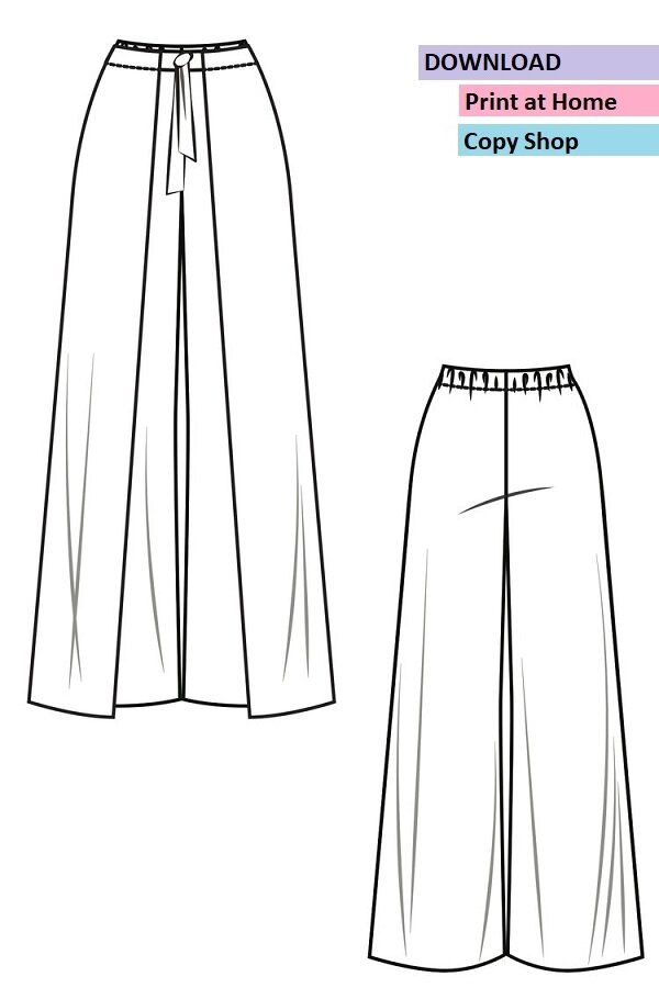 Ravanna Wrap Pants Sewing Pattern PDF  Designer Stitch