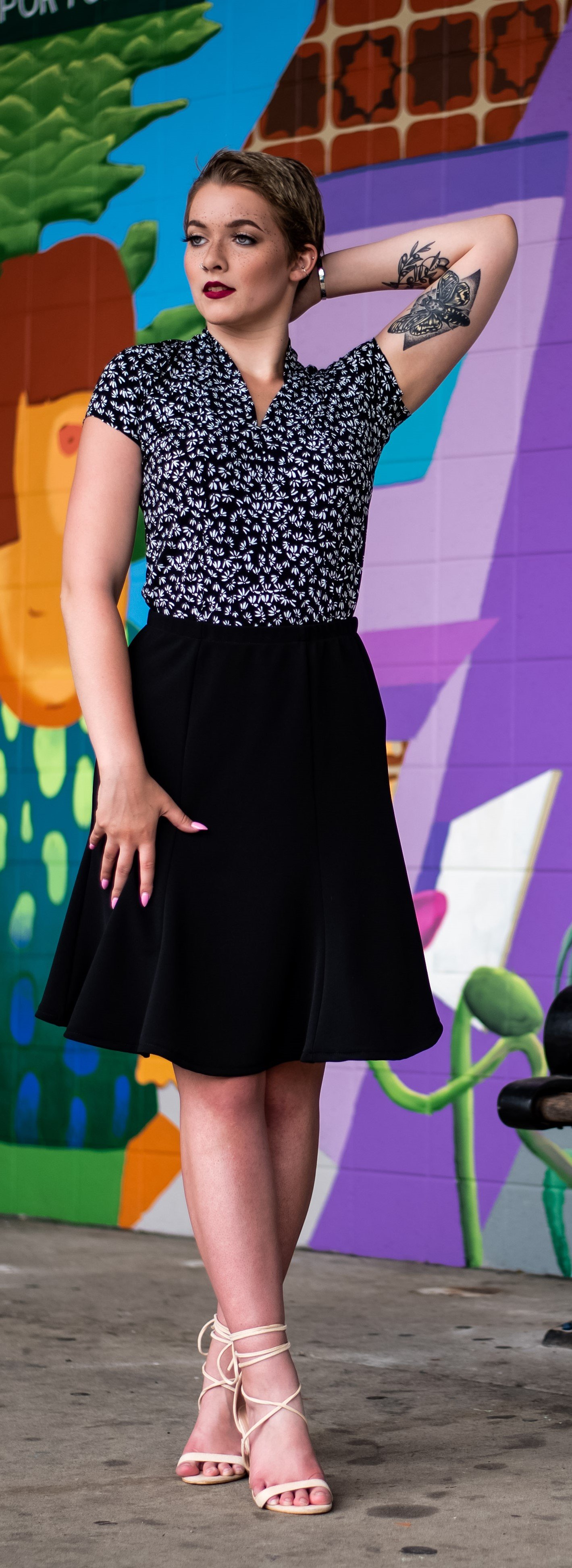 Flippy Skirt V Neck Tee Short Sleeve.jpg