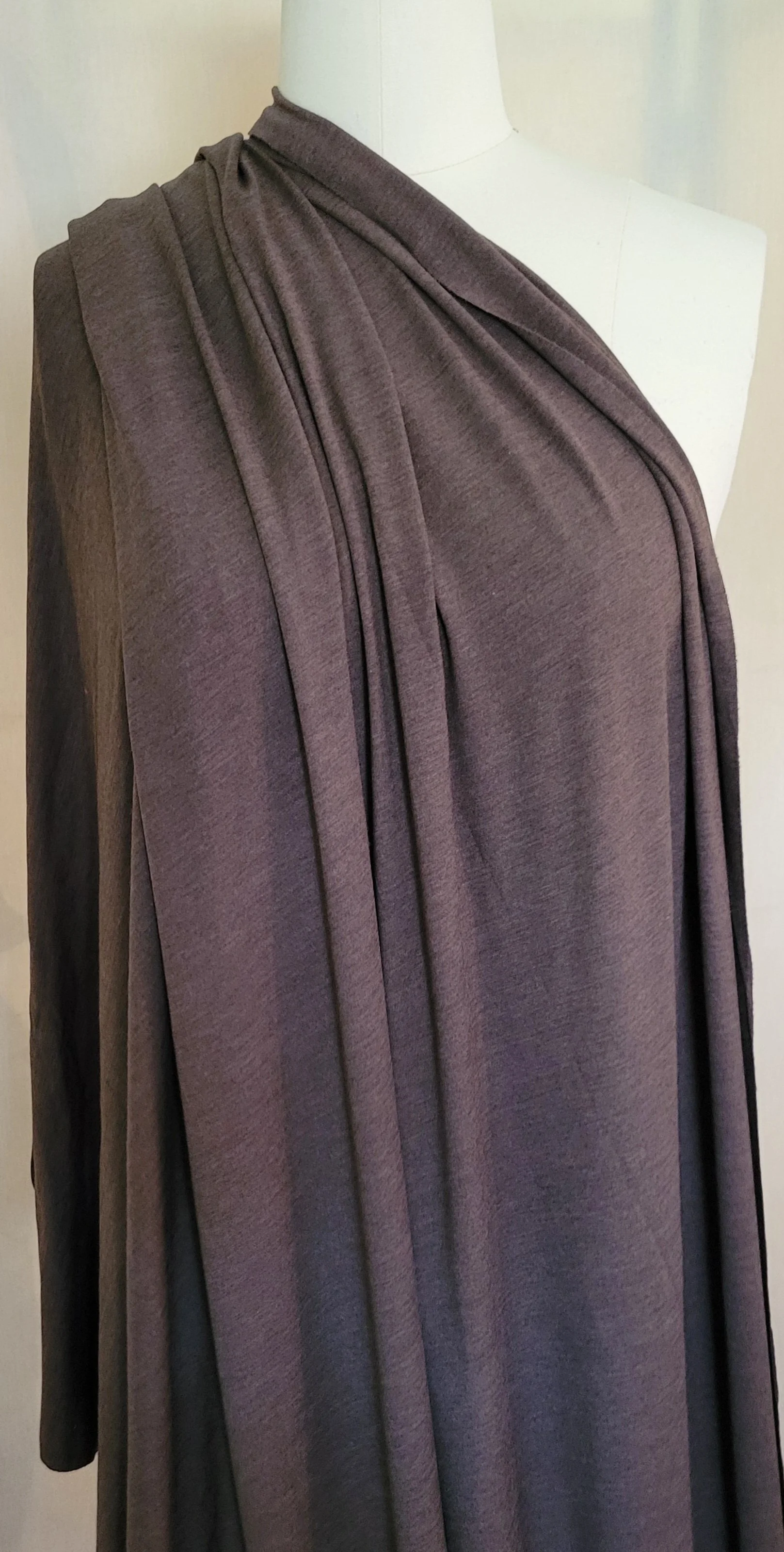 Fab Stash - Heather Cocoa Brown Rayon Jersey