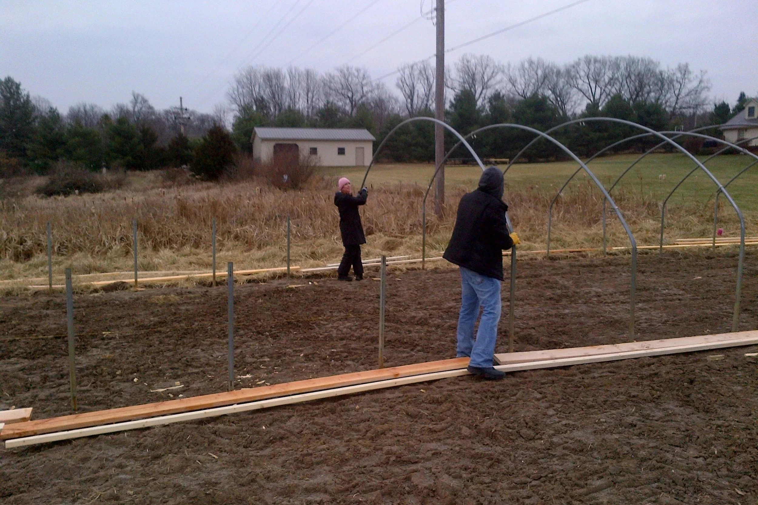 Hoop House Construction