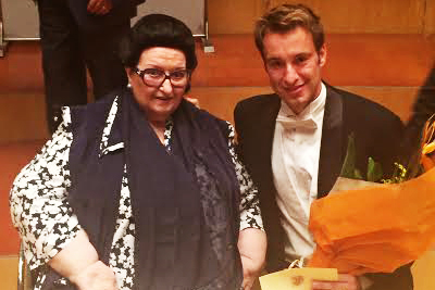 with Montserrat Caballe after the jury has made their decision 