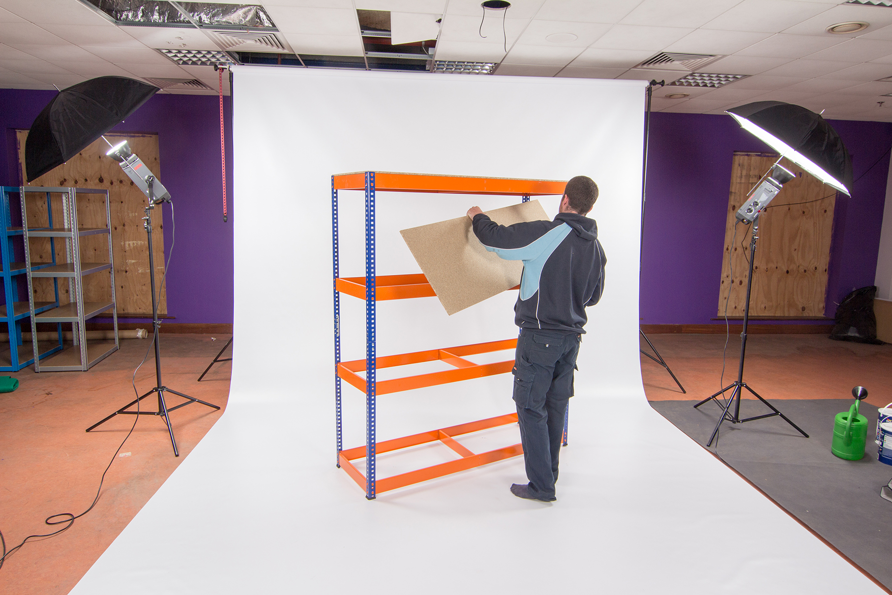 Product being set up for Photoshoot.