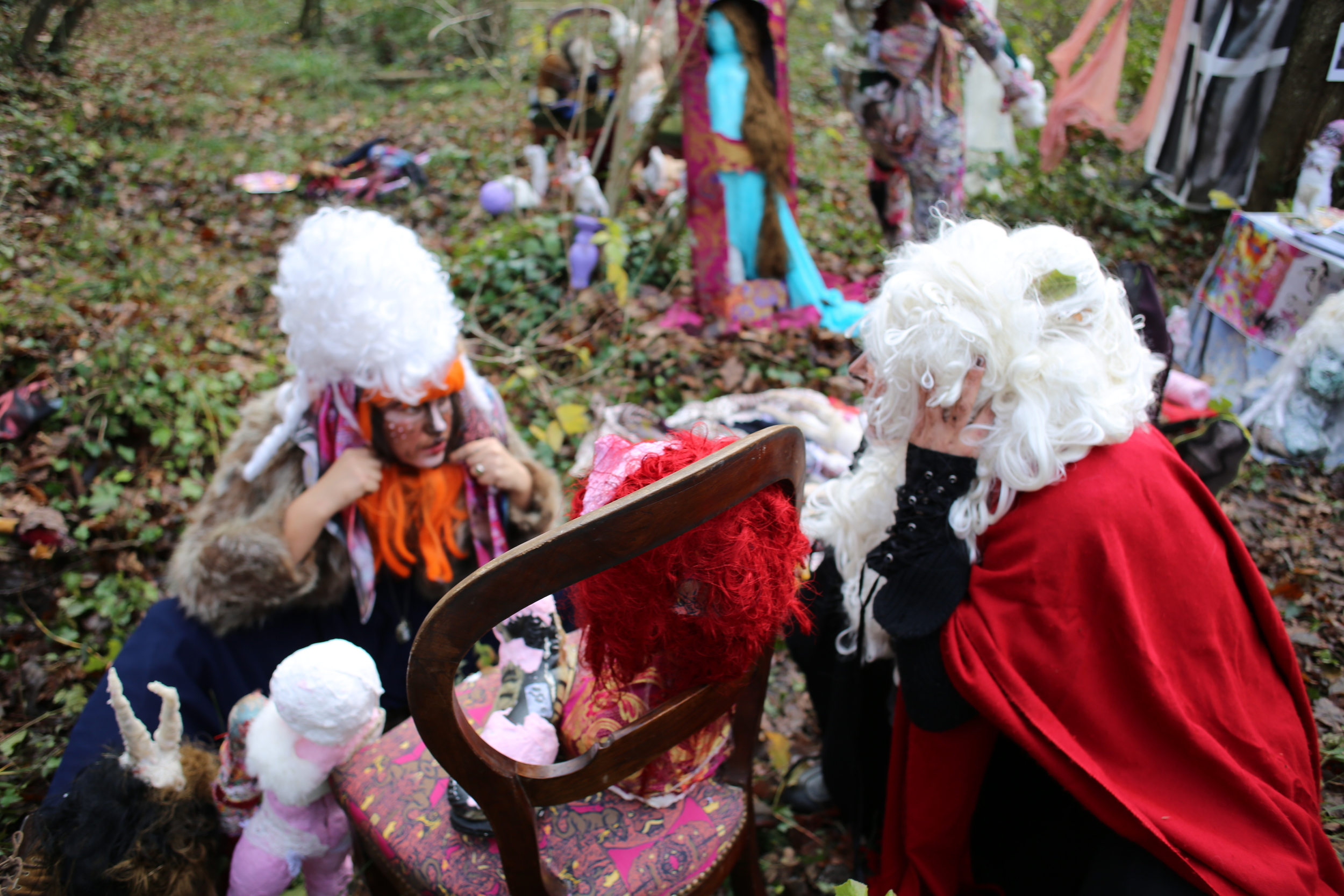  The Beast Boutique: where Maid, Mother, and Crone/Little Red Ridding Hood, the Wolf and Grandmother exist in one fragmented patchwork body… where one sees the wolf on&nbsp;their&nbsp;hand and fingers, pushes wet thread through the cat of the needle 