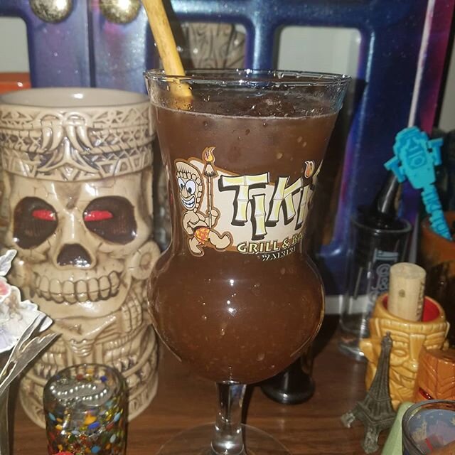 I'm calling this cocktail &quot;Co'cane&quot;-the Covid 19 Hurricane- improvised from ingredients I had around. Considering &quot;juice&quot; made from a Kirkland brand fruit and vegetable pouch is one of the ingredients,  it's pretty good. Other ing