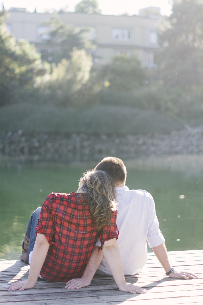 Shot an engagement on Granville Island .