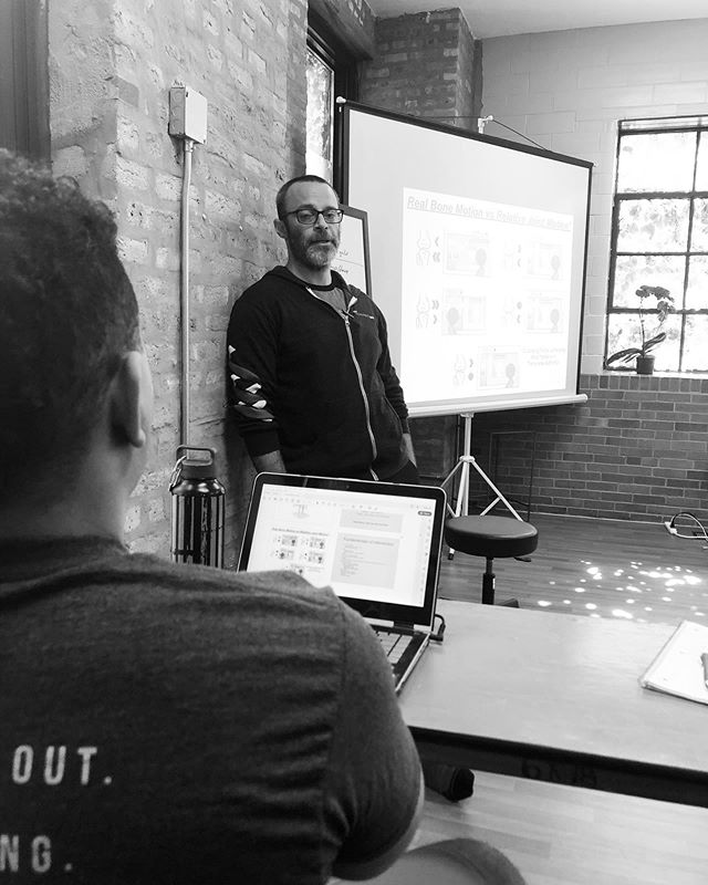 Our man @adamwolfpt blowing minds on assessment, joint motion, and all things movement!