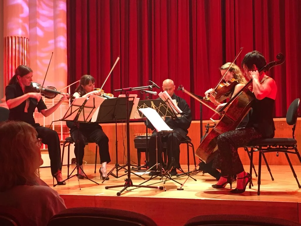 Riley Lee & Enigma Quartet with fire lighting!