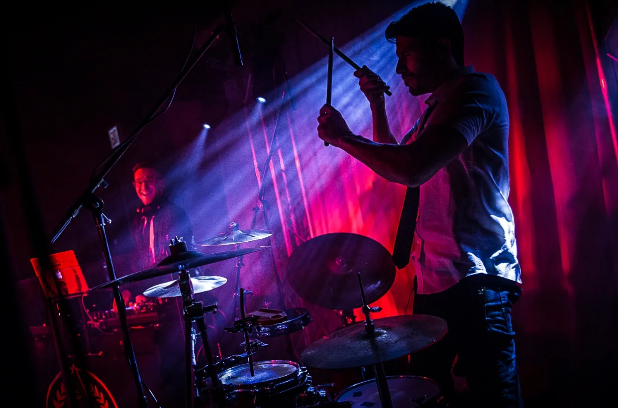Drummer Rocky Roppo and The DJ Firm's own DJ Daily