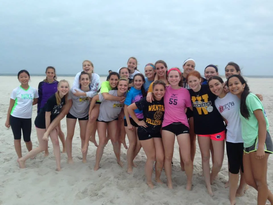 Volleyball Players At The Beach At The City Of Long Beach
