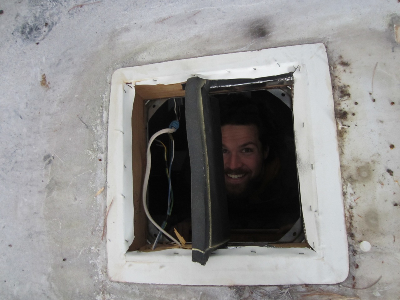 Removing everything from the roof created new views into the RV.