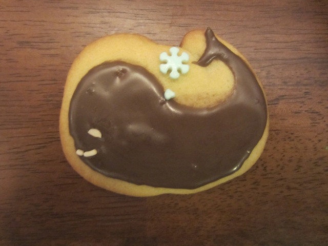 Santa Claus shaped cookie cutter.