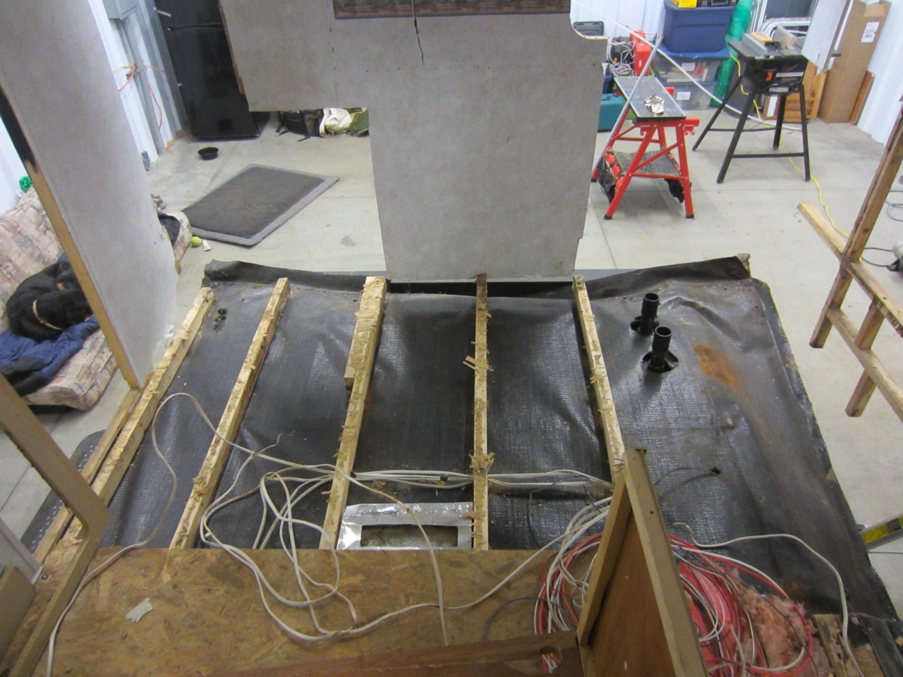What the kitchen floor now looks like.