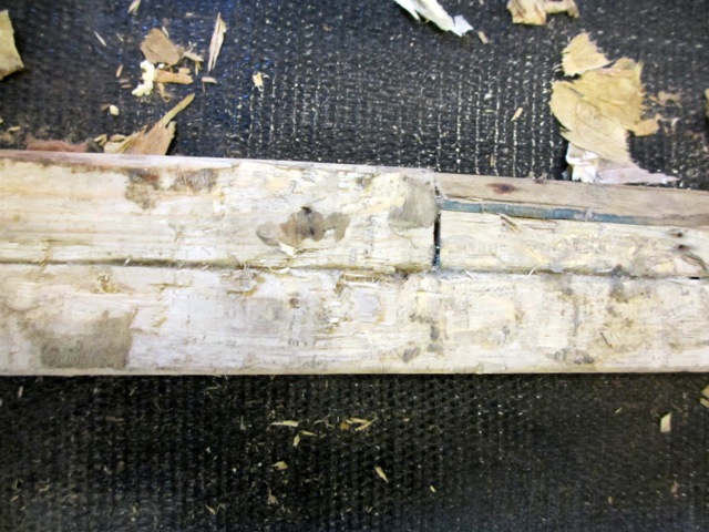 Another view of what happens when you remove glued down sub-flooring.