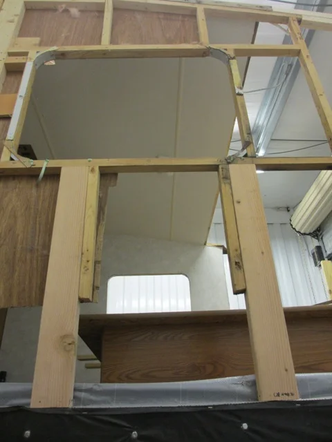 New studs to re-enforce the windows.