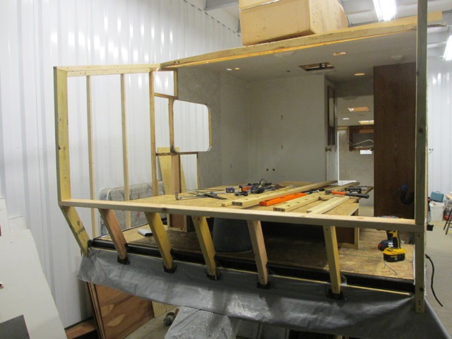 What the front looks like with the passenger side of the bedroom done.