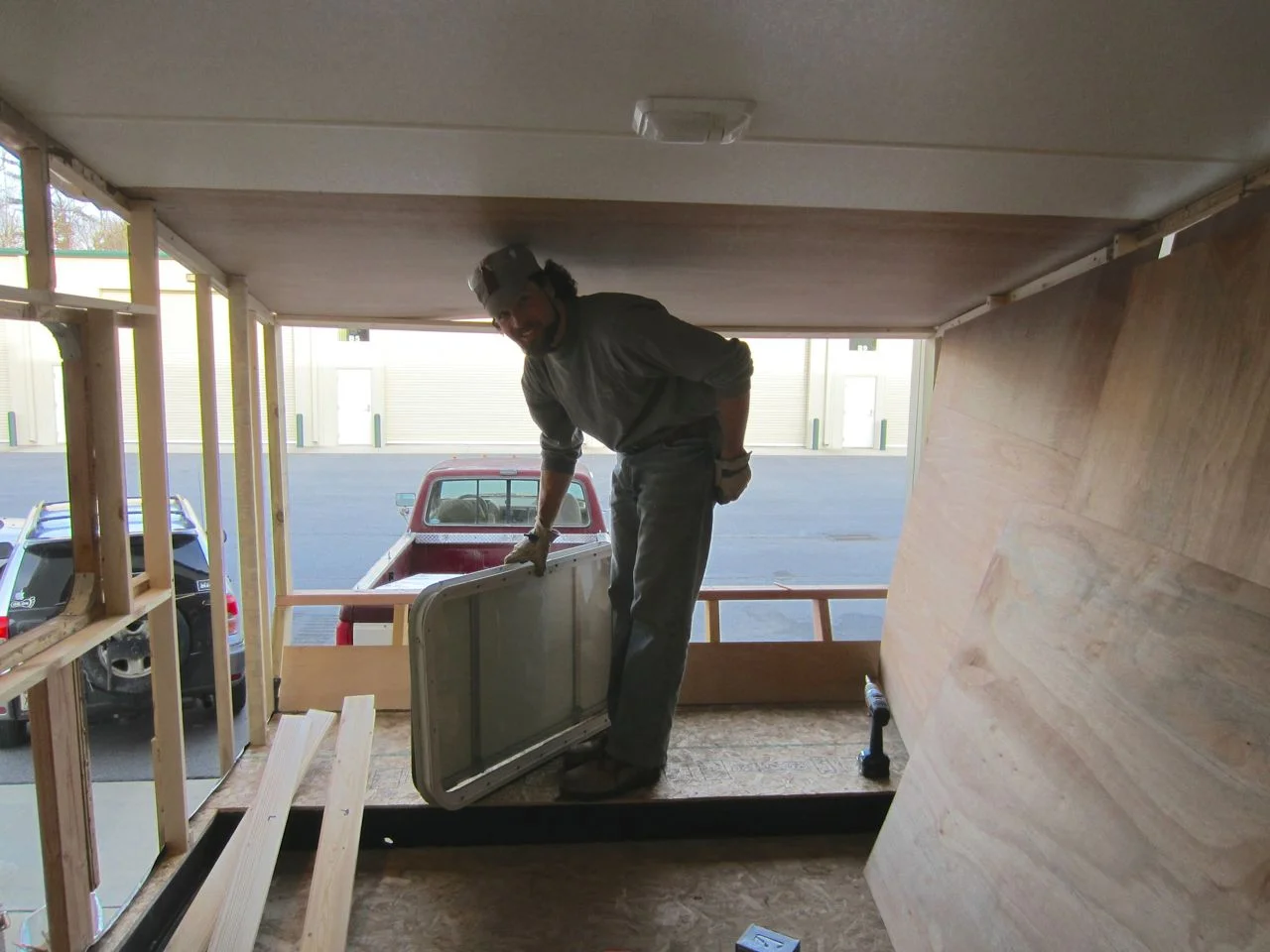 Where the window will eventually live.