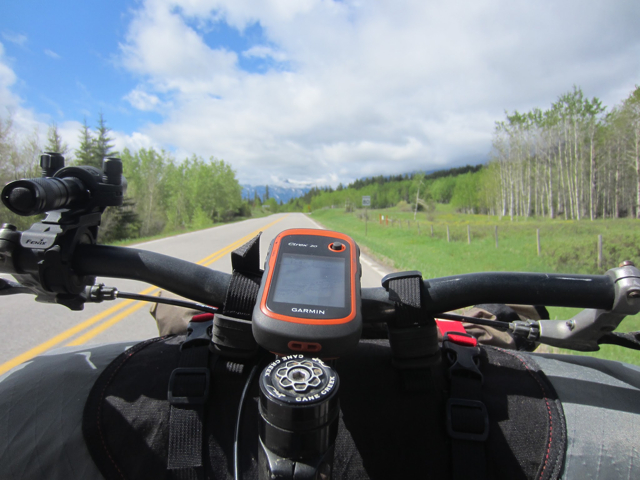  Riding towards Banff. 