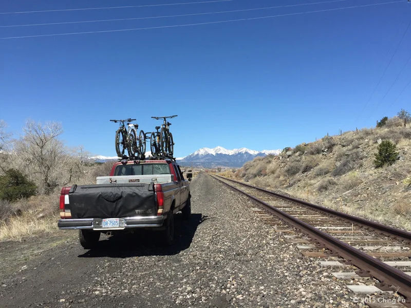 You can drive next to the abandoned tracks along the arkansas river in the arkansas river recreation area to get to a hiking trail across from Salida East.