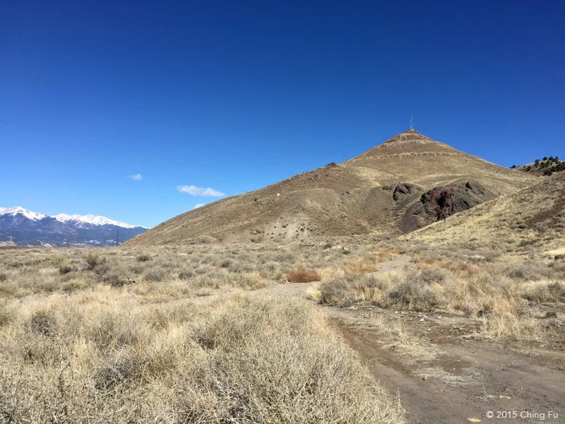 View of S mountain from the side.
