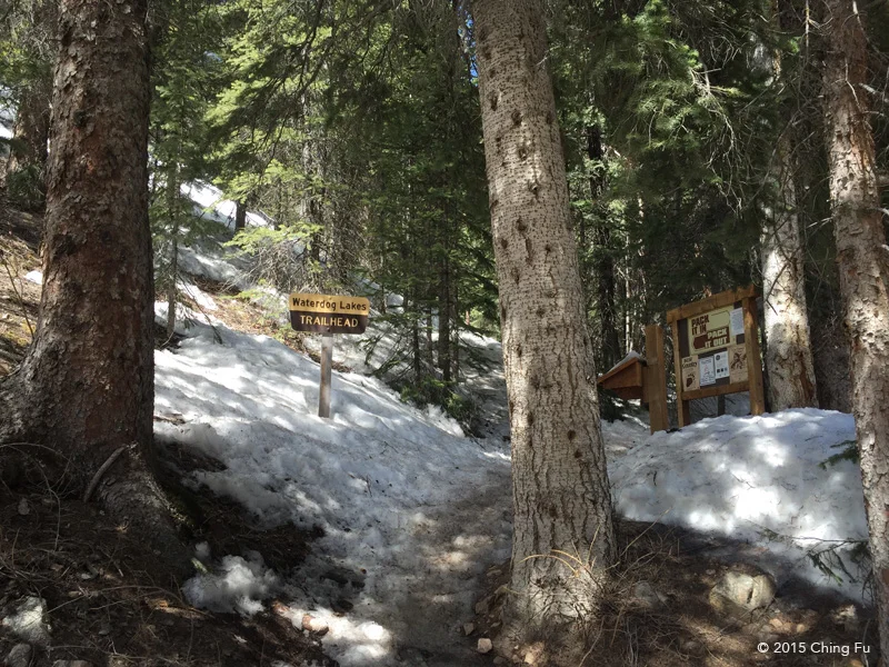 The trailhead is kind of hidden off Hwy 50.
