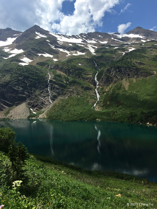 View of the lake from above.