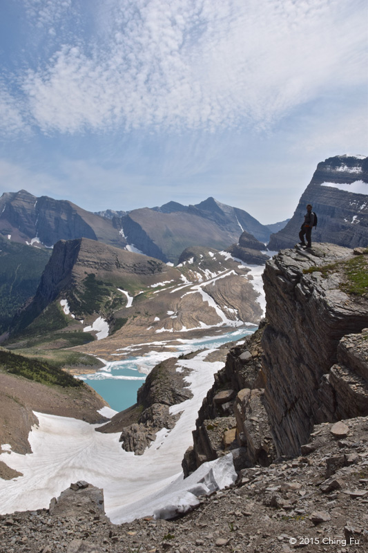  Partial view of Grinnell Lake and Glacier from the first gap on the Garden Wall. 