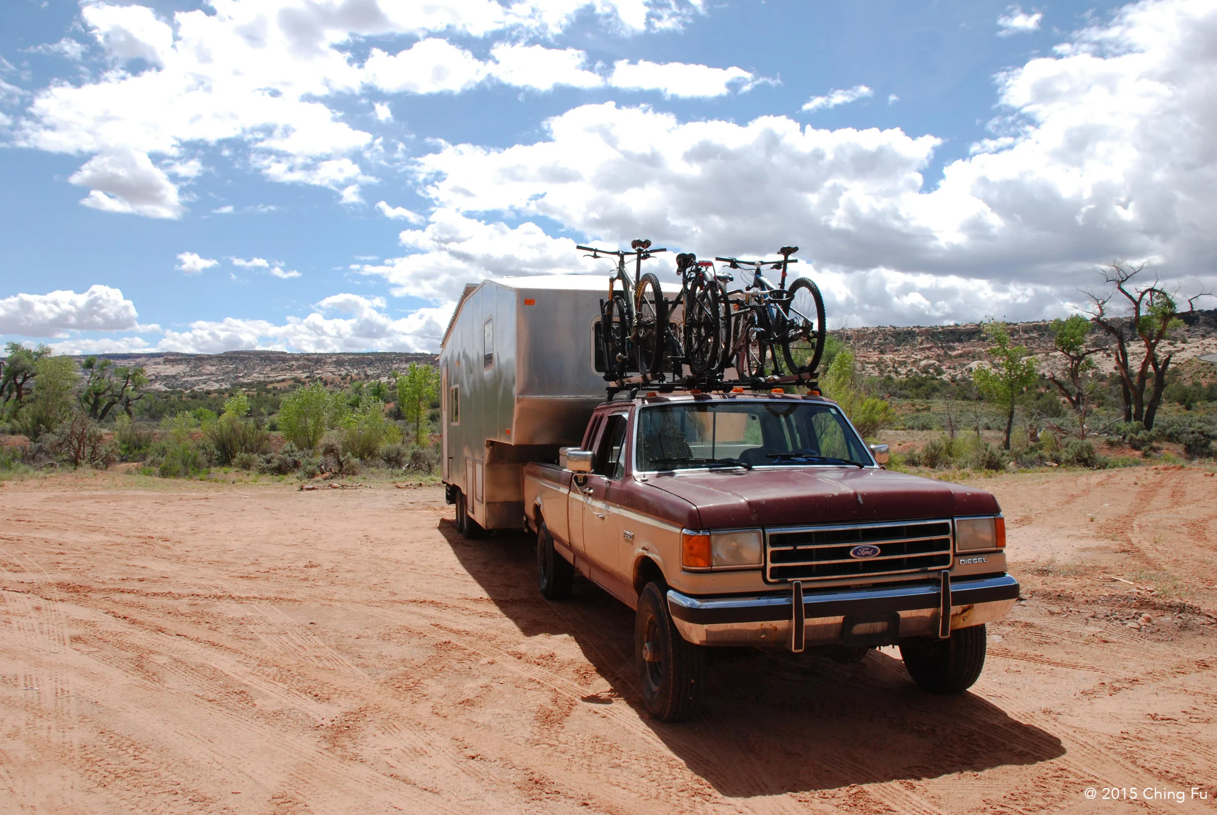 Our converted WVO truck with the Toaster.