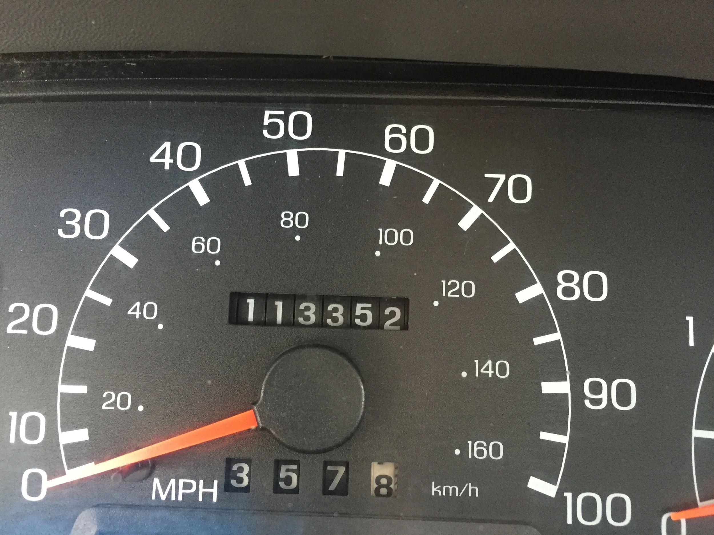 Screwy odometer - we think it's been rolled back.