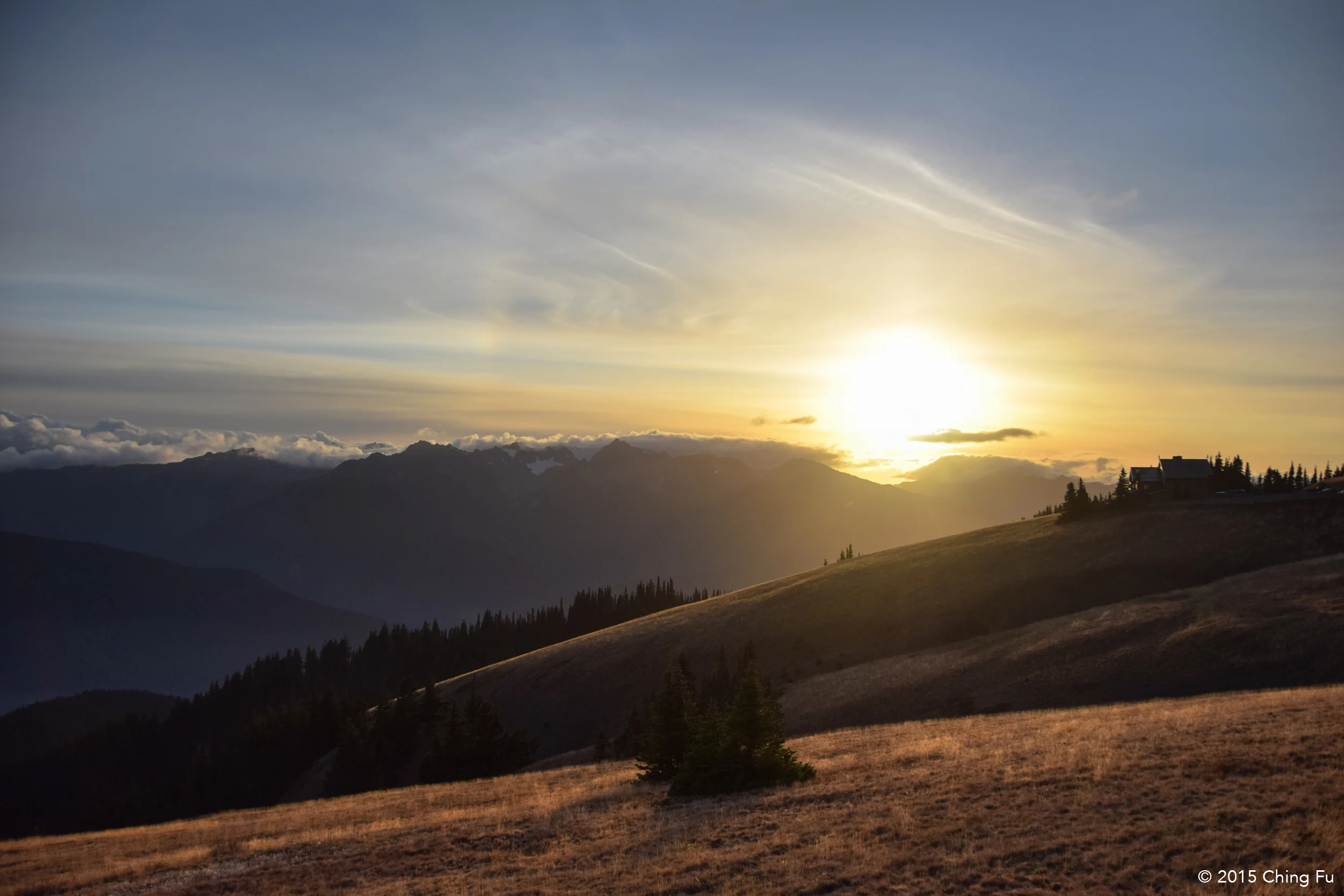 View from Hurricane Hill at sunset.