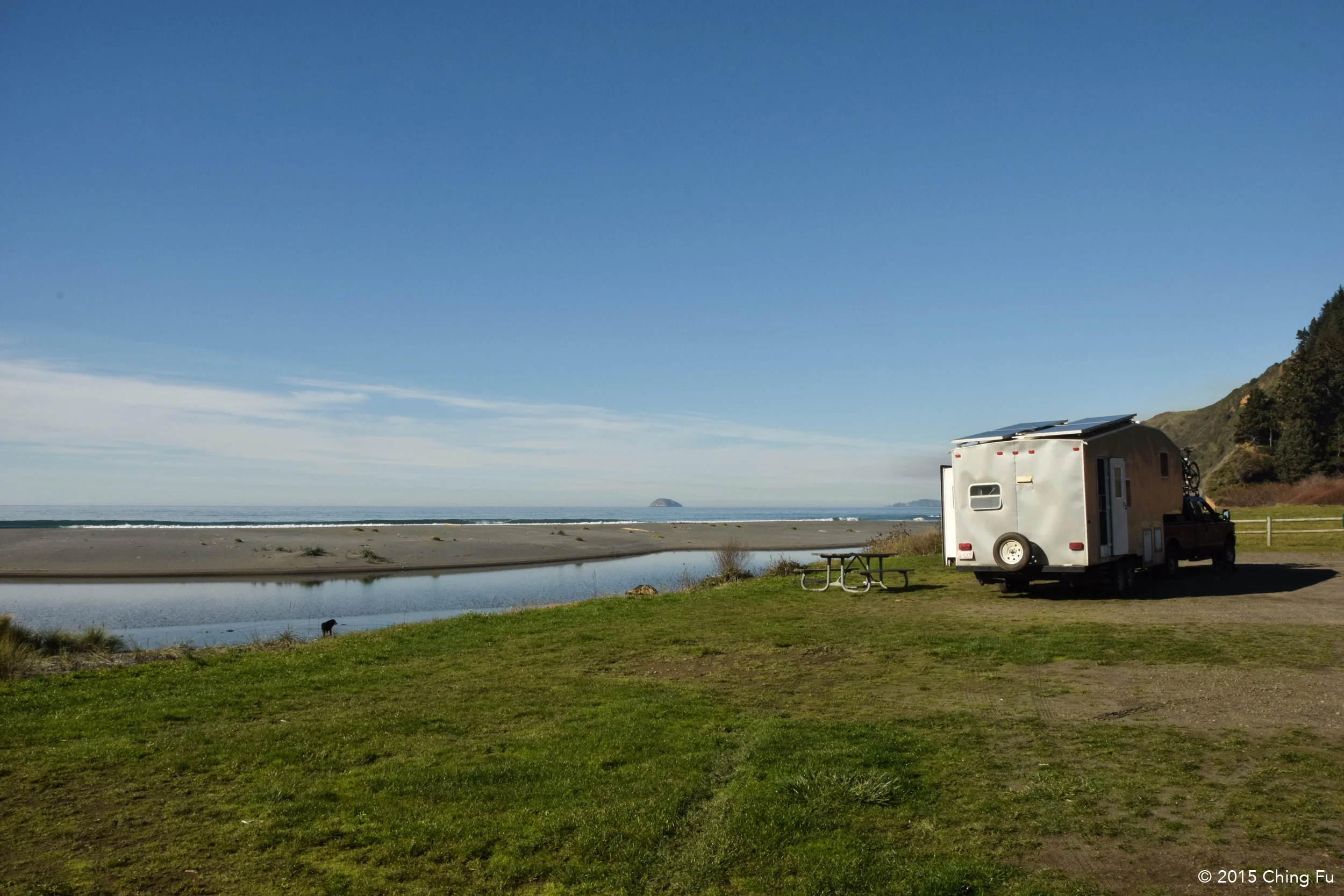 The Toaster parked at Arizona Beach.