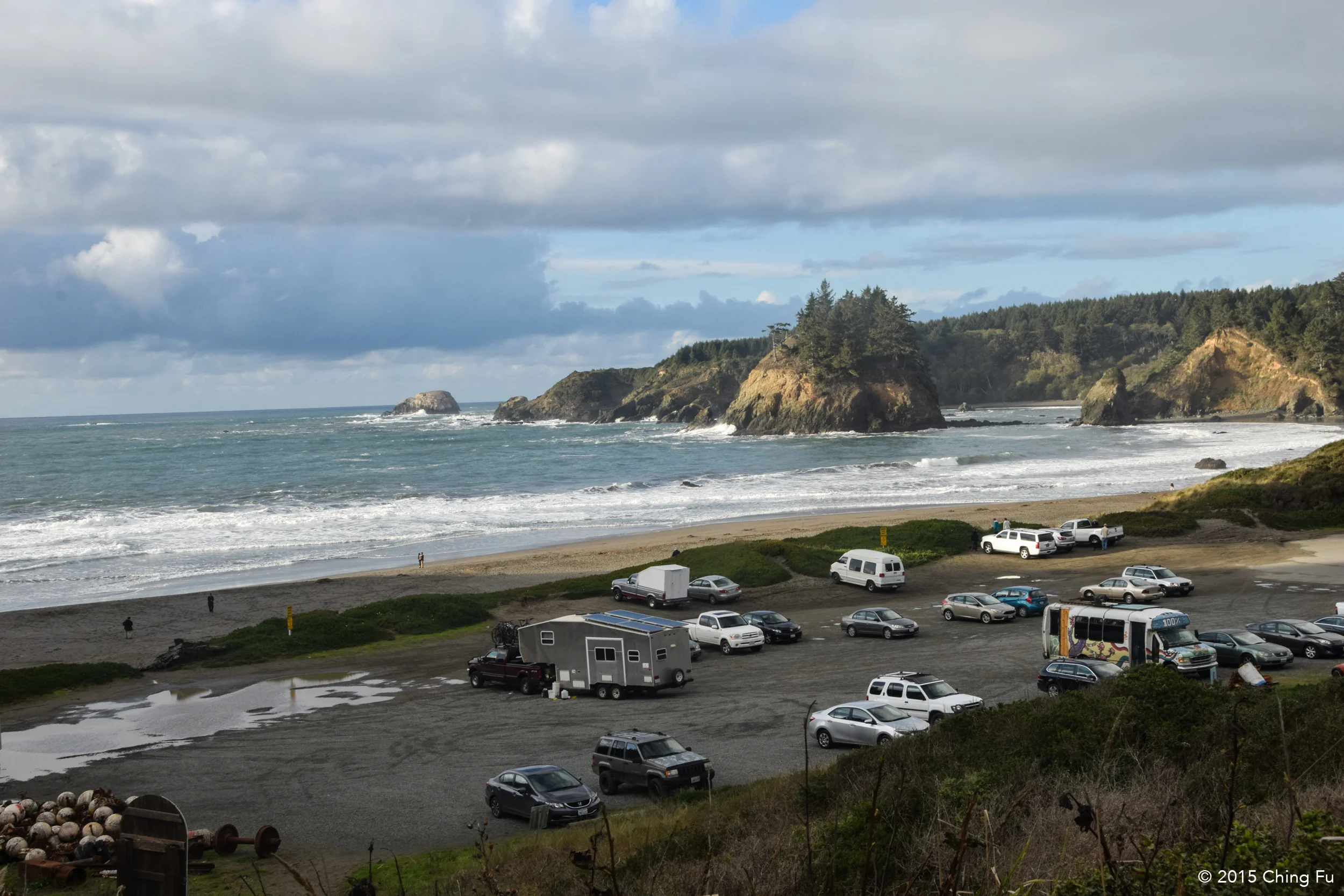 Hanging out at Trinidad Beach.