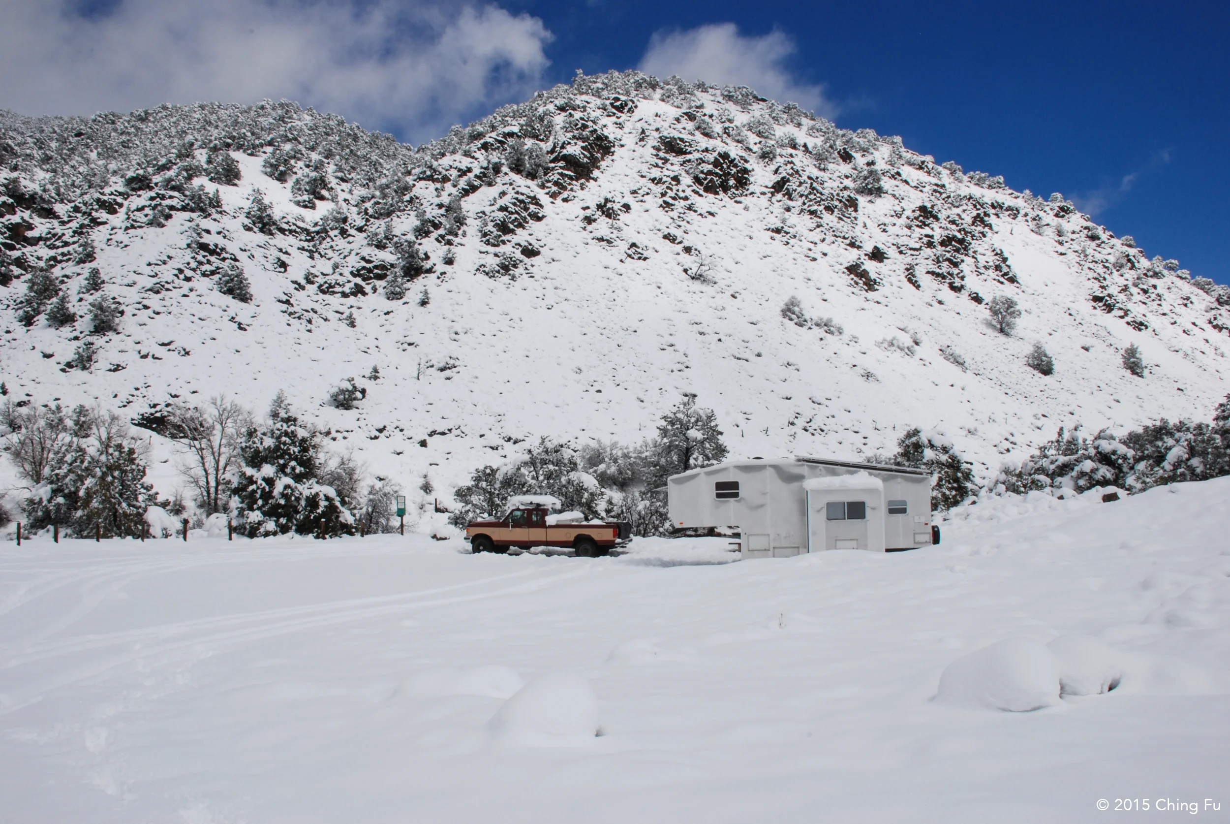 After less than a month of living in the Toaster we woke up to a foot of unexpected snow.