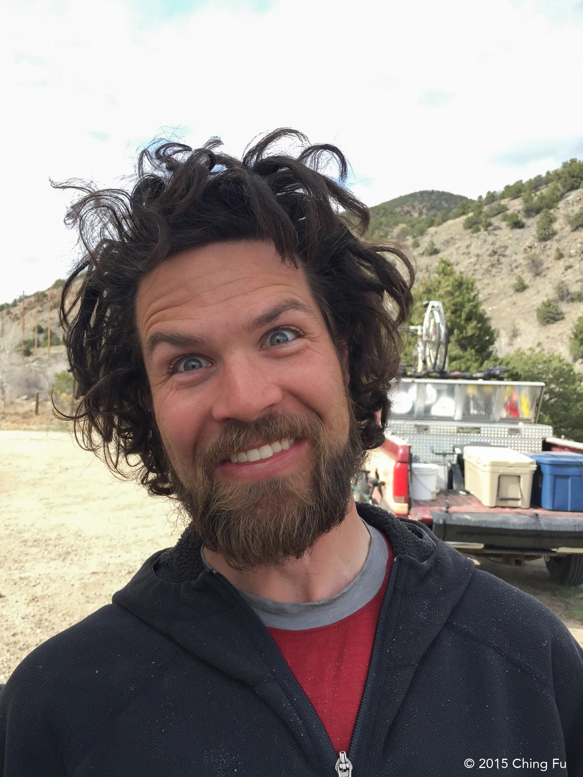 This is what Jerud looked like our first month on the road.