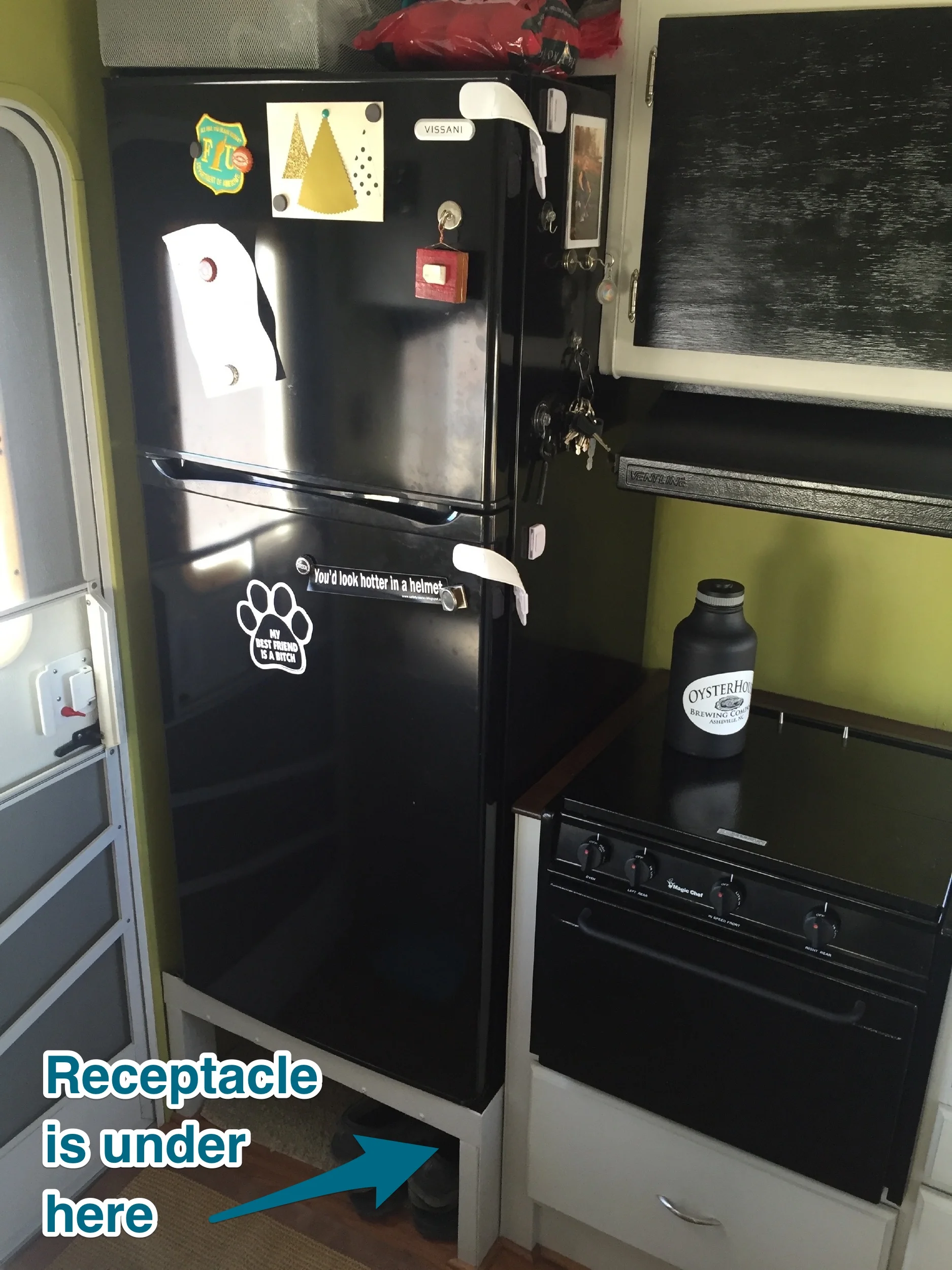 Regular apartment-style fridge