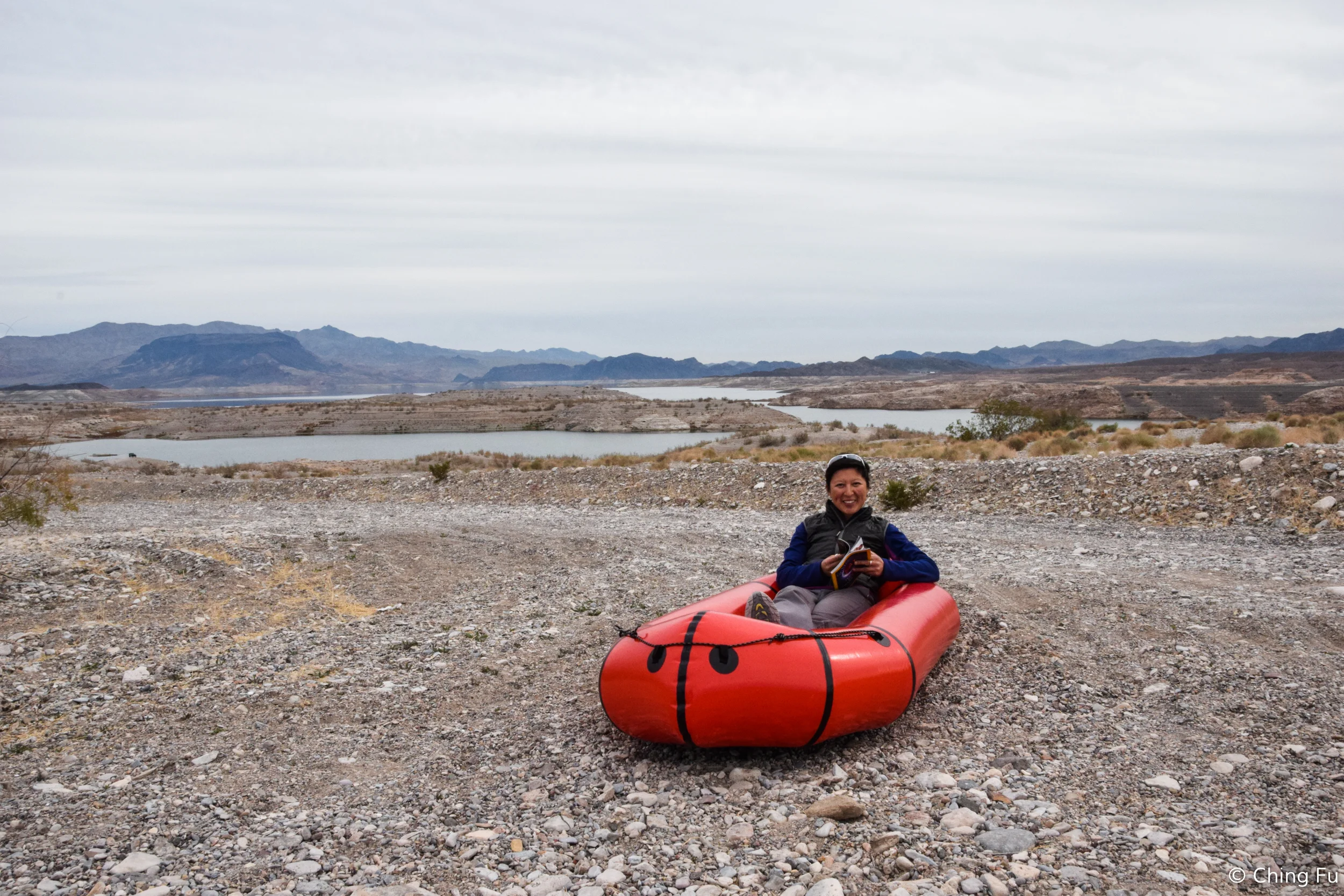 Rocks everywhere! And our Alpacka also makes a comfortable couch.