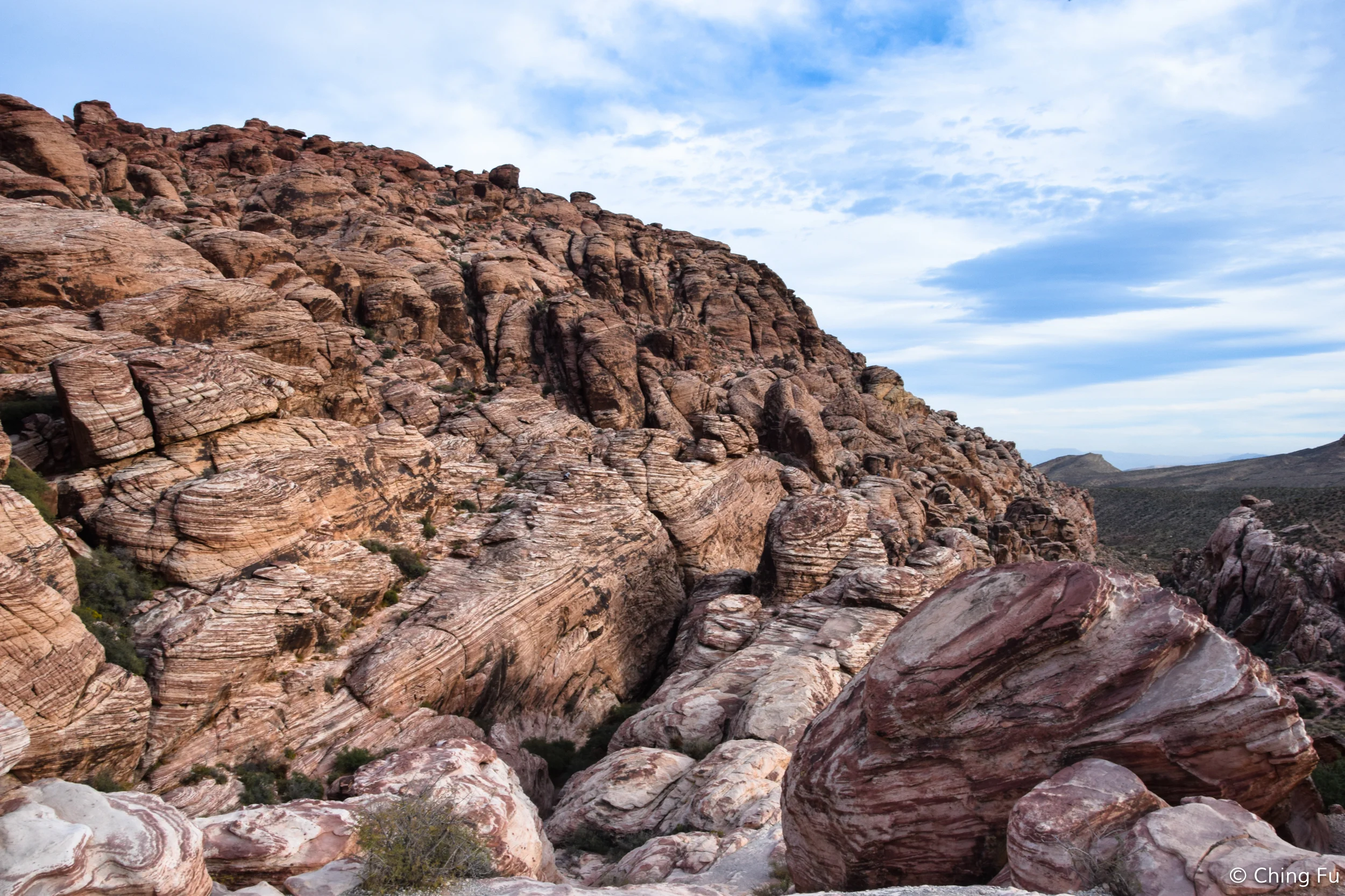 180 million years ago these rocks were red sand dunes.