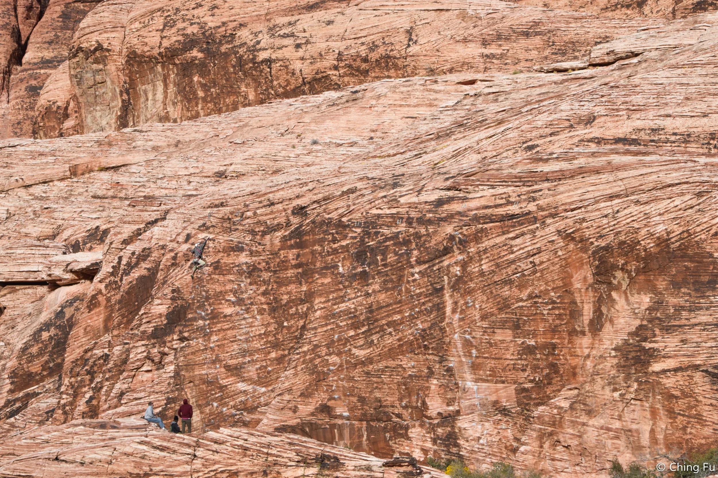 Red Rock Canyon is famous for its great rock climbing.