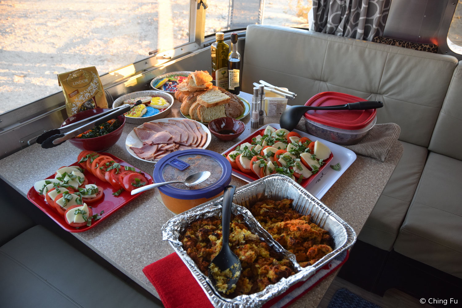 Some of the food that was at the Christmas dinner potluck.