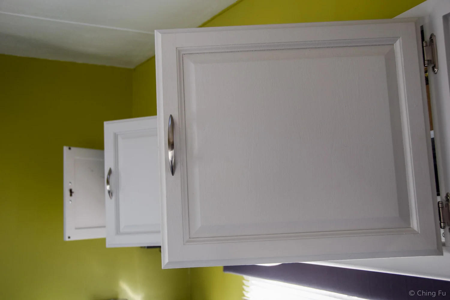 Leaving cabinet doors open.