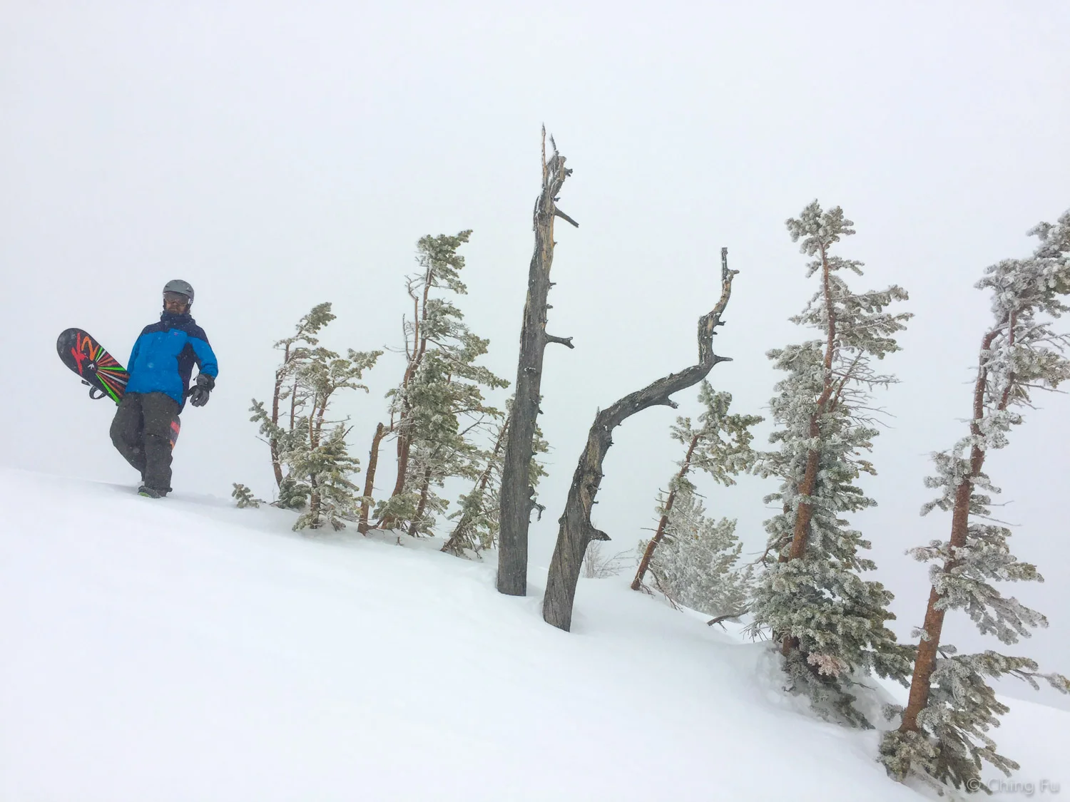 Top of Headwall at Jackson Hole Ski Resort.