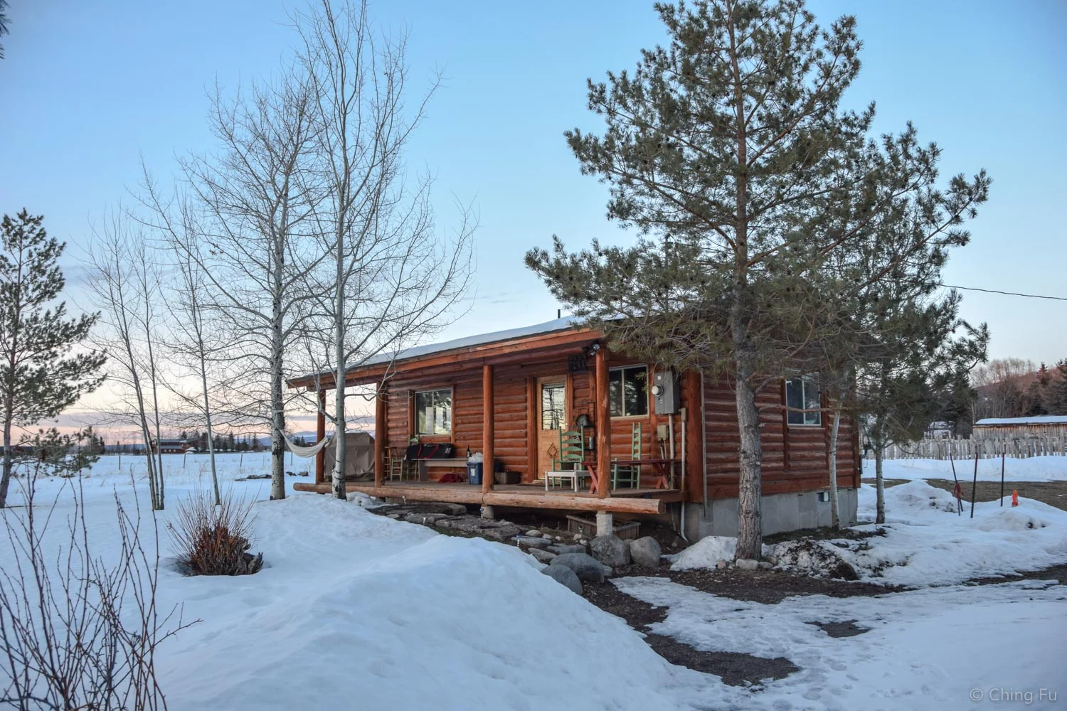 Knox' cabin in Victor, ID.