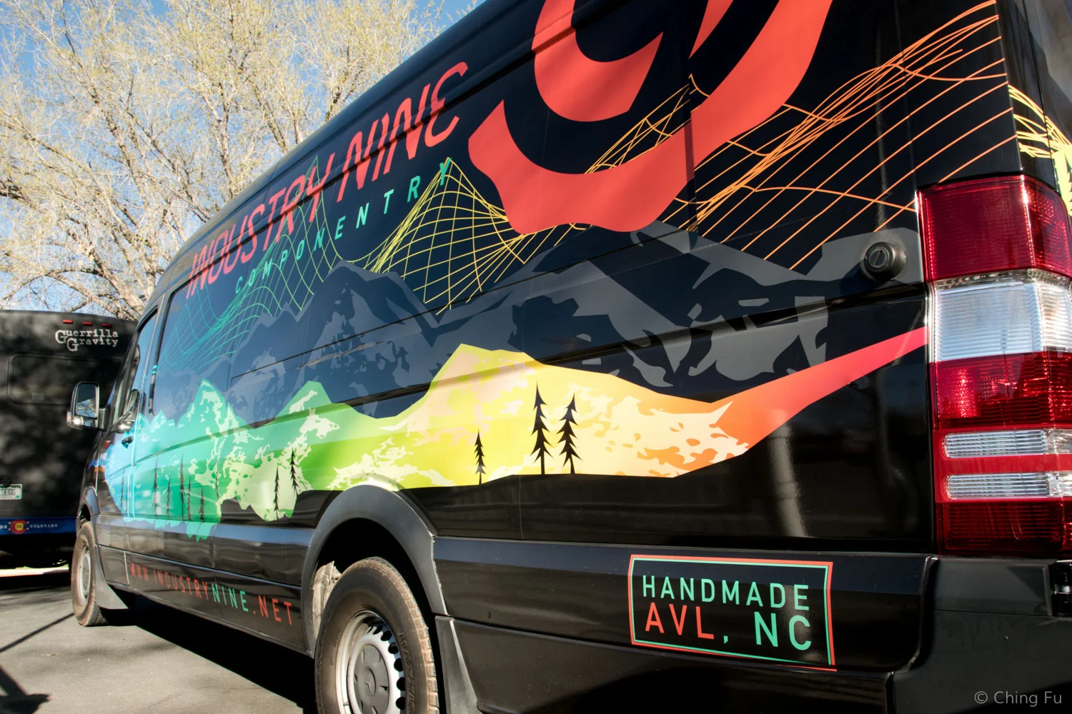 Industry Nine van at Hurricane Mountain Bike Festival.