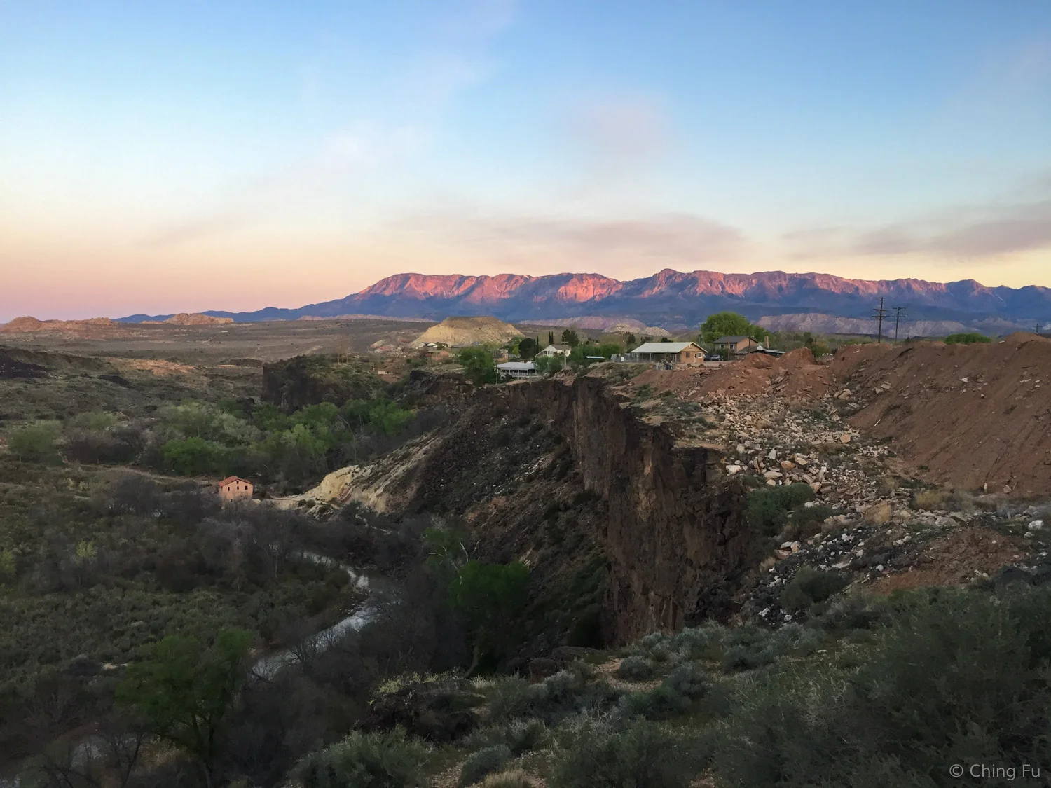 We got to watch a nice sunrise while getting breakfast.