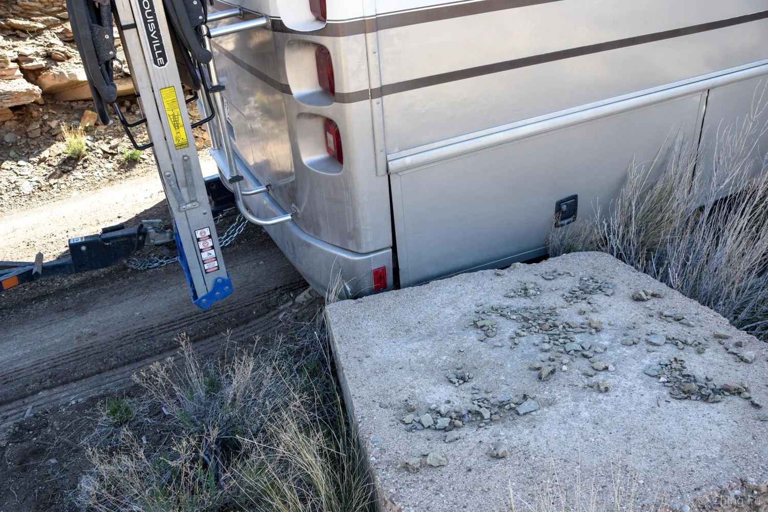 The cement block that kept crushing their rig.