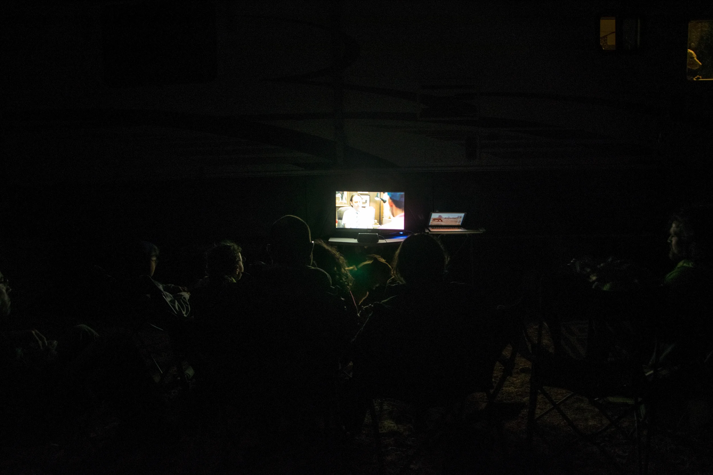 Outdoor movie night.