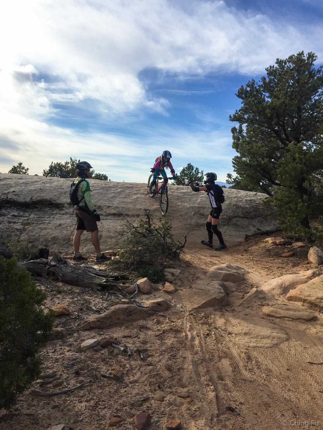 Ellie is 11 years old and she rode this steep feature. So impressed!