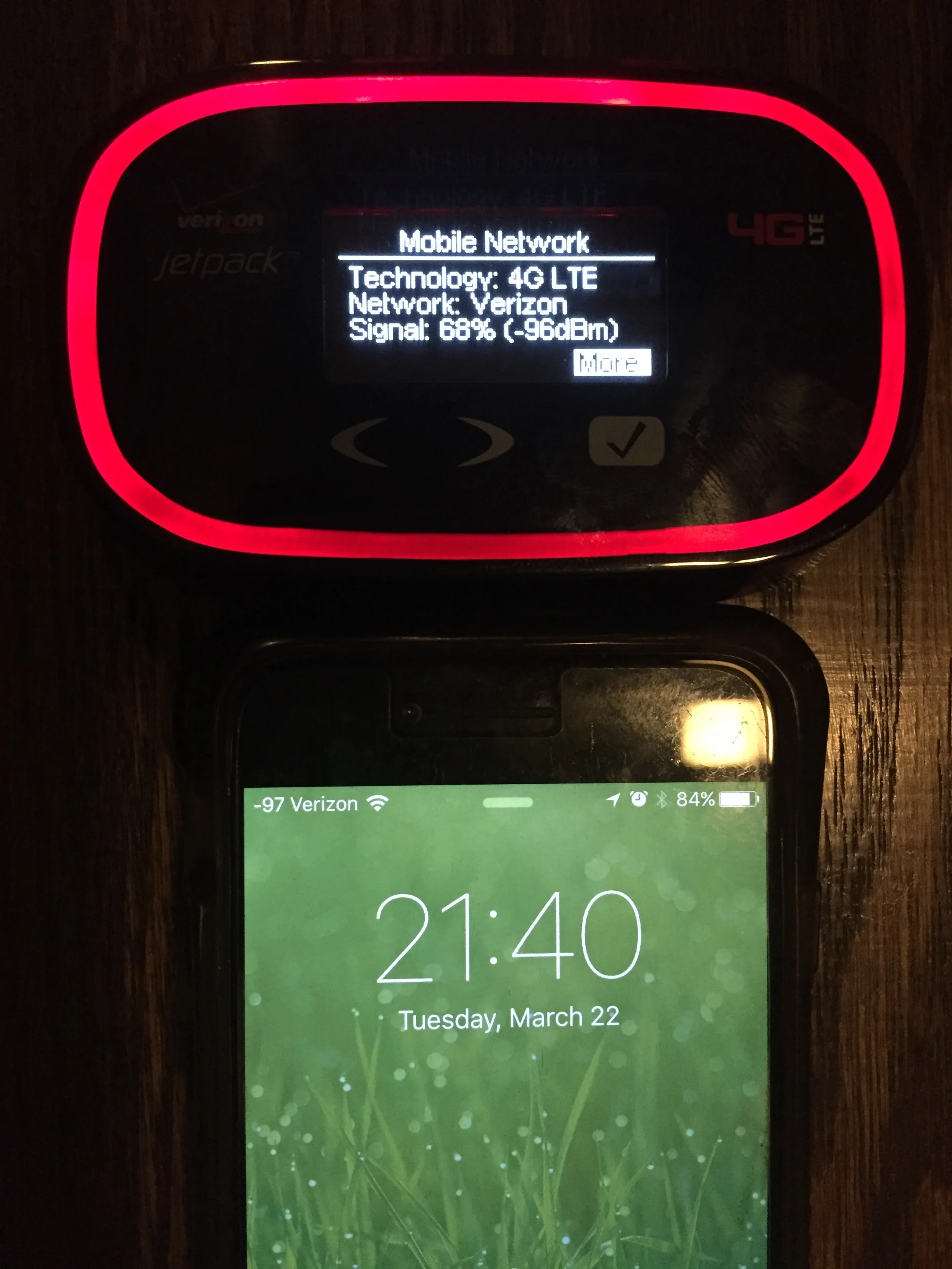 Jetpack vs. iPhone signal strength